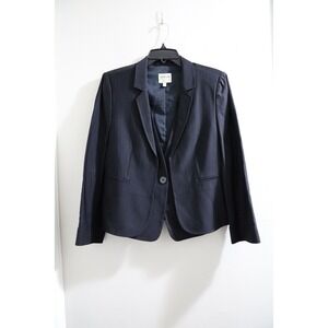 Armani Collezioni Womens Navy Pinstripe Blazer Jacket Made in Italy Size 10